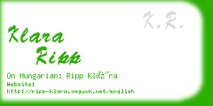 klara ripp business card